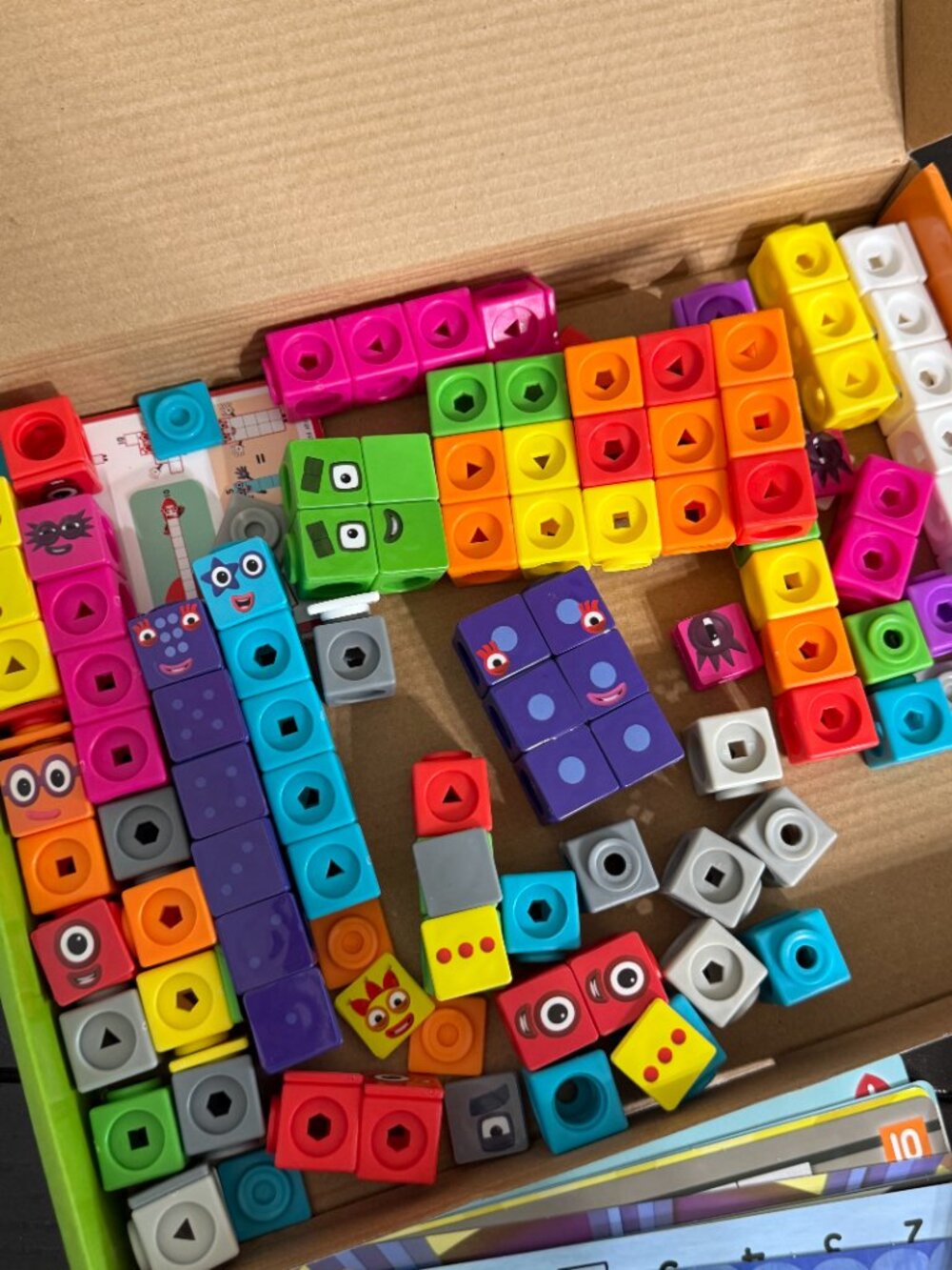 Number Blocks hand2mind MathLink Cubes  1-10 Activity Set, Math Games for Kids 3 - Picture 5 of 7